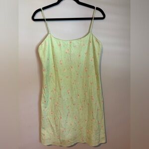 Vintage Ralph Lauren Floral Green Slip Dress